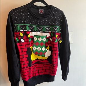 Festive Holiday Sweater with Stocking Design